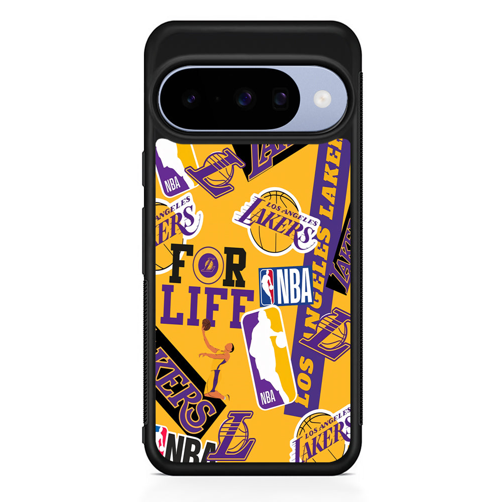 NBA Los Angeles Lakers Pride Google Pixel 10 Case | Google Pixel 10 Rubber Protective Case