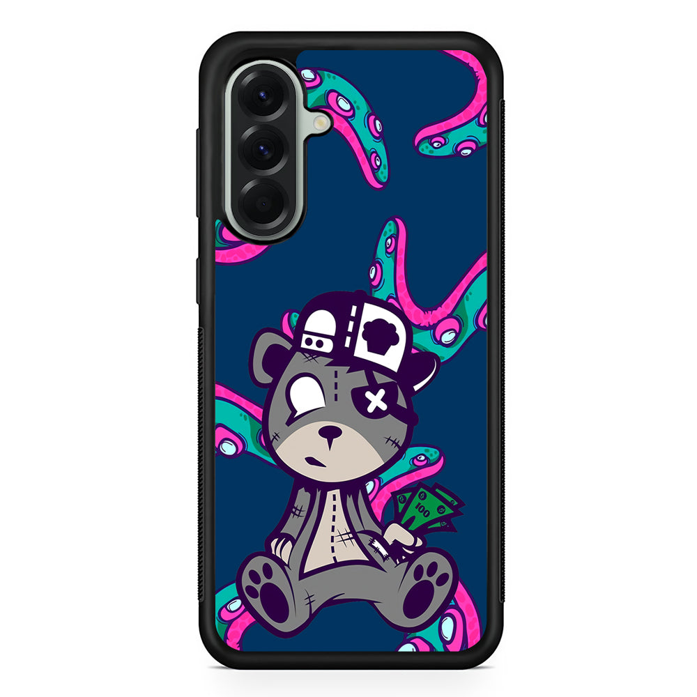 Gangsta Bear Need The Money Samsung Galaxy A56 Case | Samsung Galaxy A56 Protective Rubber Case