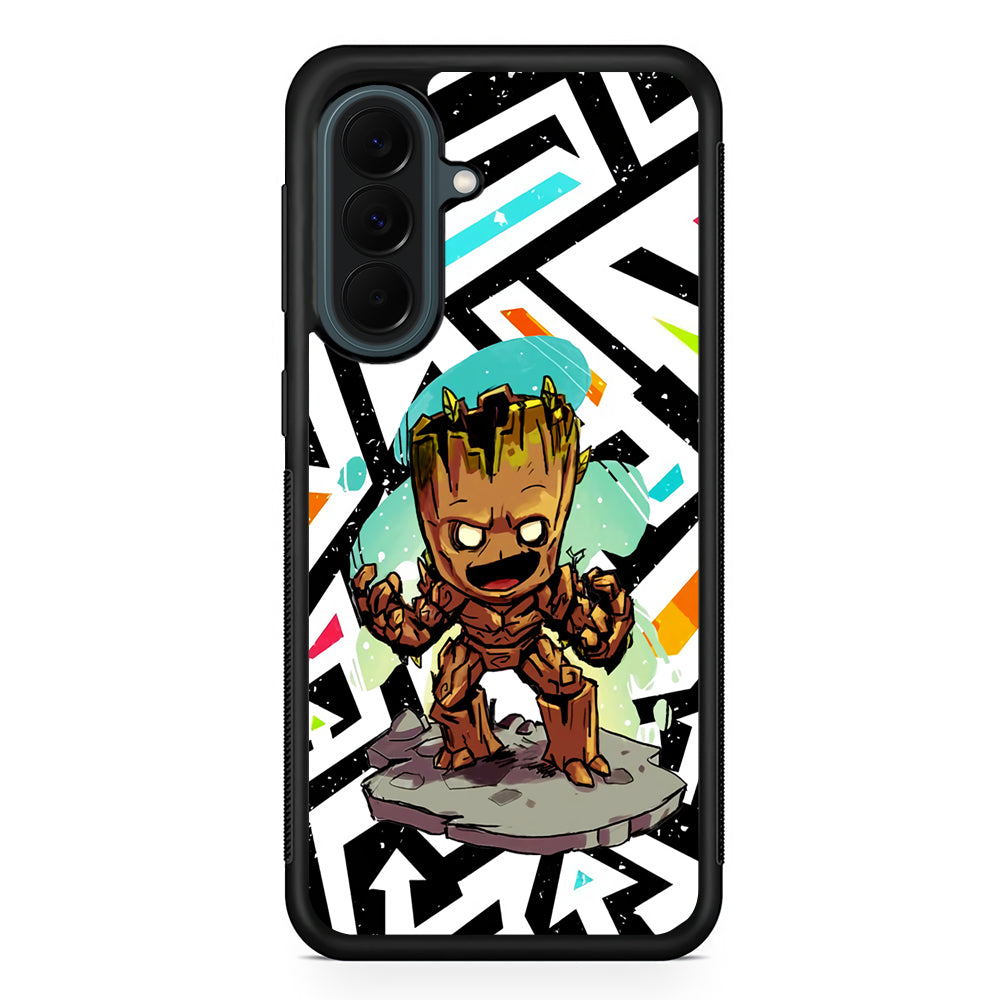 Groot Scream Power Samsung Galaxy A37 Case | Samsung Galaxy A37 Rubber Phone Case