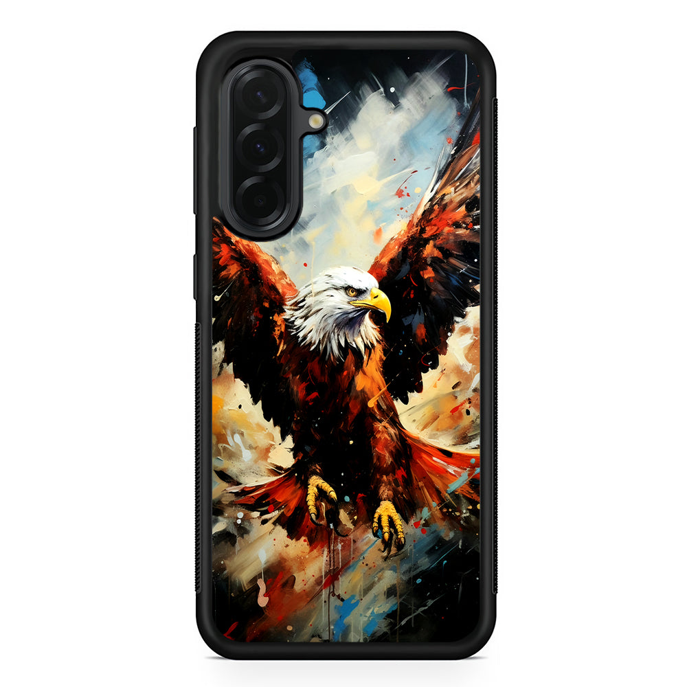 Eagle Flying In The Sky Samsung Galaxy A36 Case | Protective Rubber Cover