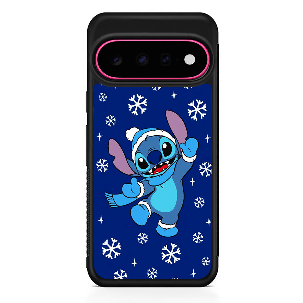 Stitch Navy Winter Google Pixel 11 Case | Slim Shockproof Cover