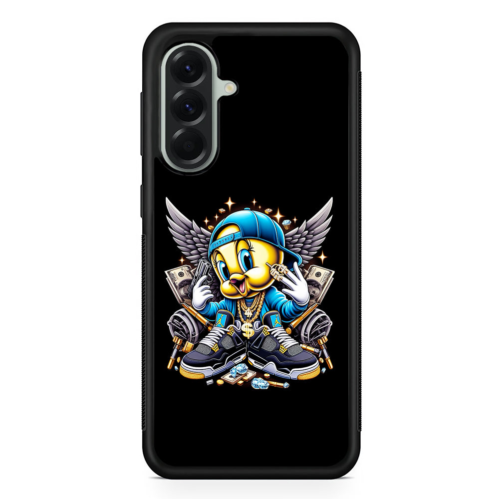 Tweety Bird Rich Samsung Galaxy A56 Case | Samsung Galaxy A56 Protective Rubber Case