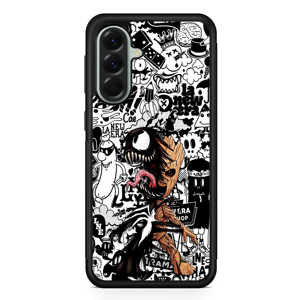 Groot x Venom Fusion Mode Samsung Galaxy A56 Case | Samsung Galaxy A56 Protective Rubber Case