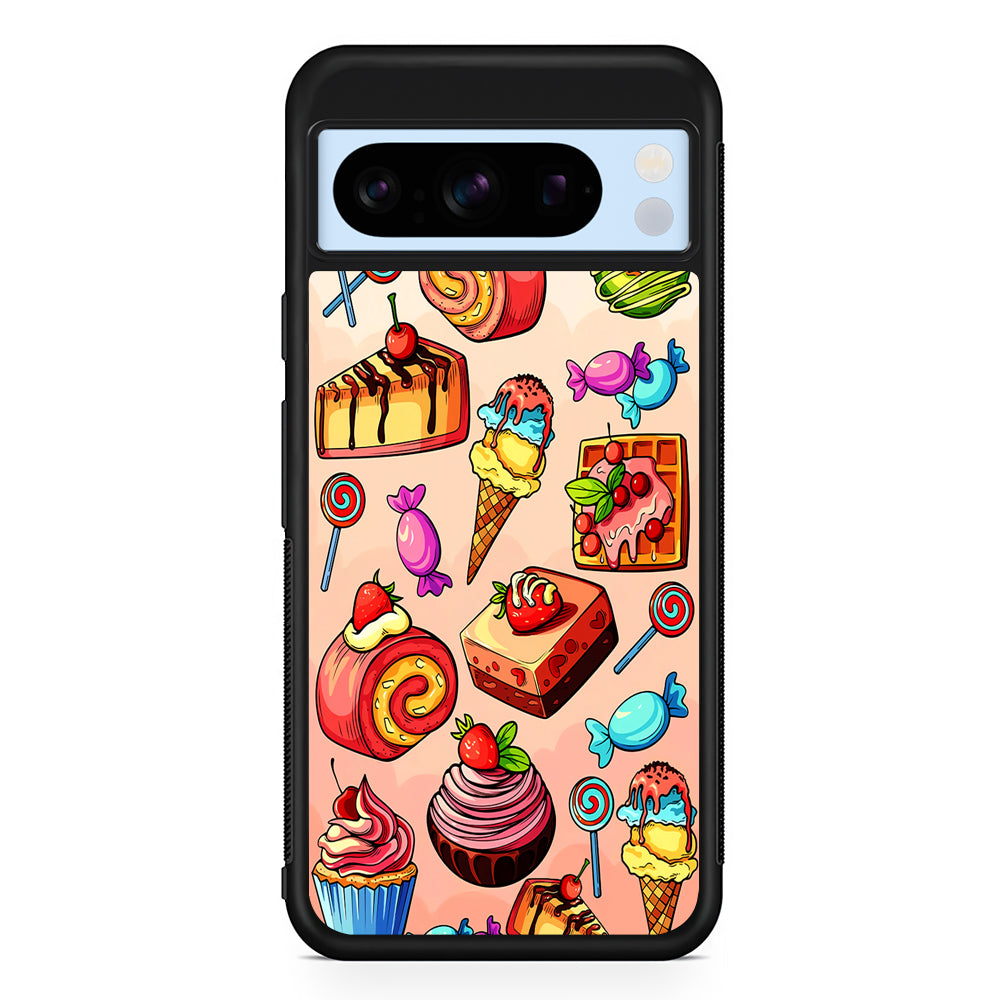 Delicious Colorful Sweets Collection Google Pixel 8 Pro Case | Slim Rubber Case for Google Pixel 8 Pro