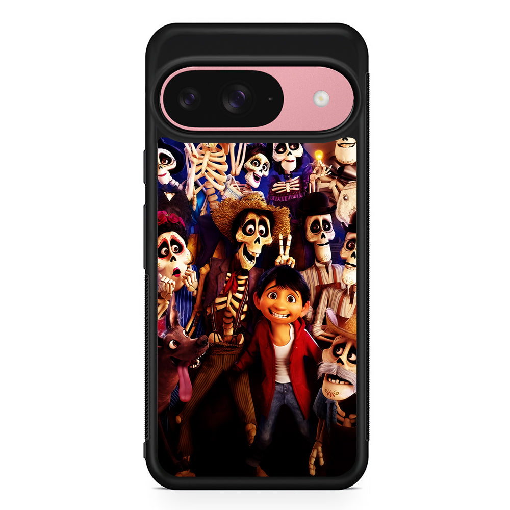Coco Poster Family Google Pixel 9 Case | Google Pixel 9 Protective Rubber Case