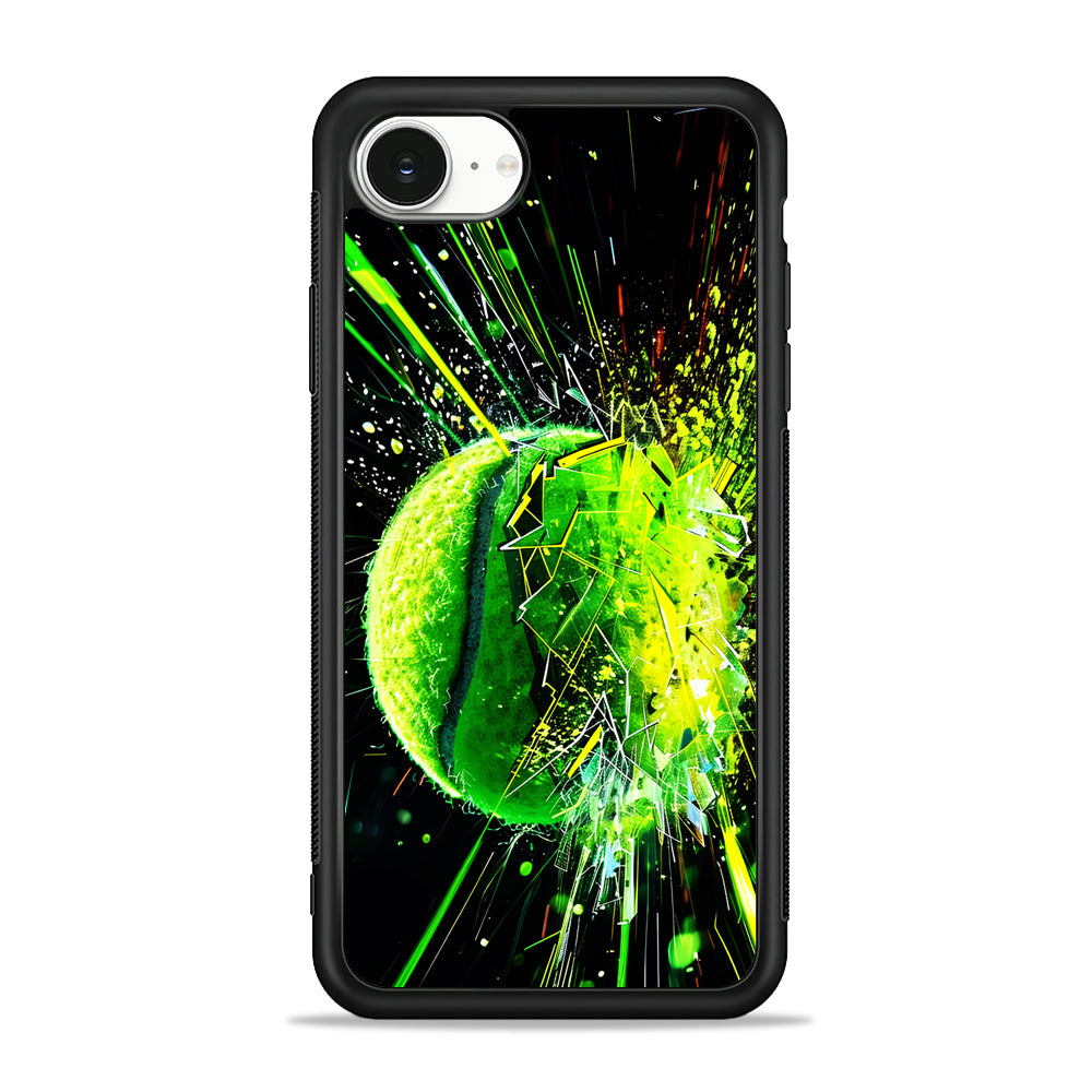 Tennis Ball Breaks Glass iPhone 16e Case | Protective Phone Cover