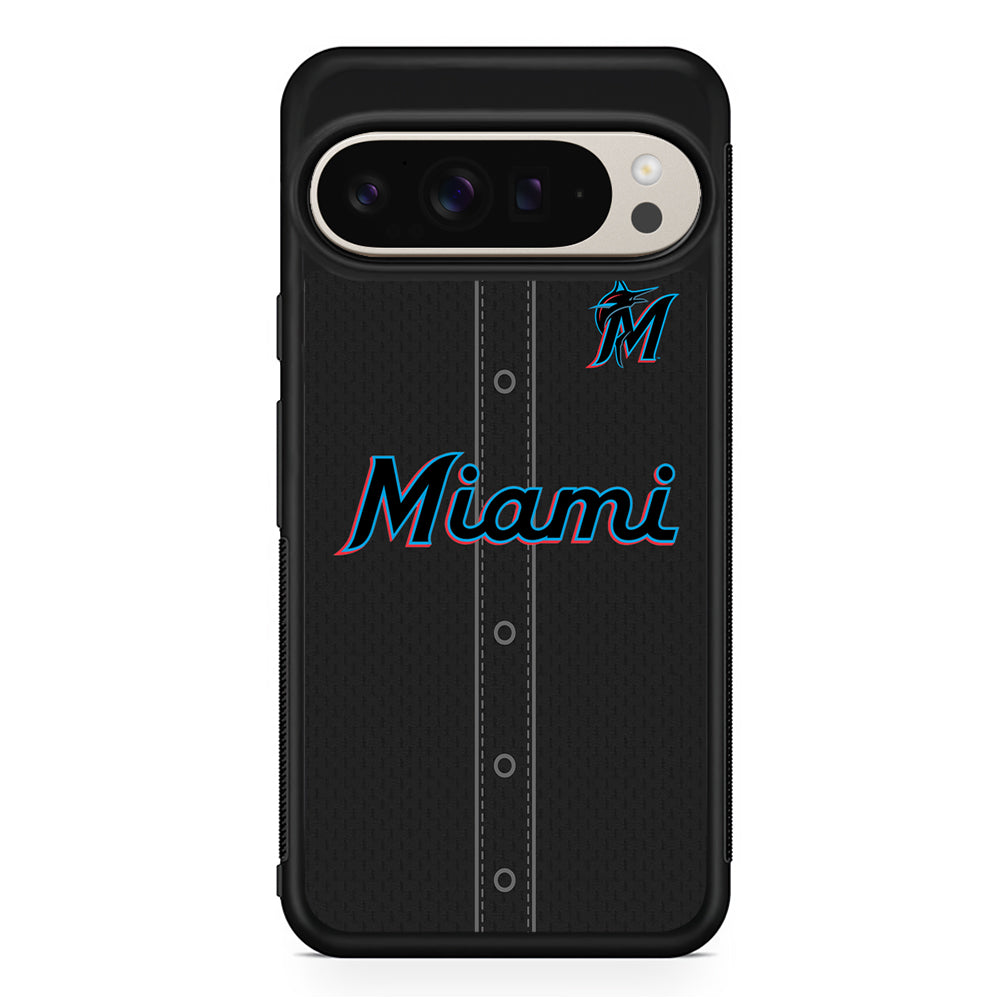 MLB Miami Marlins Jersey Google Pixel 9 Pro Case | Slim Protective Cover