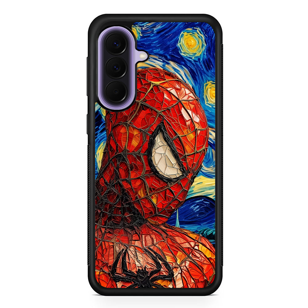 Spiderman Starry Night Samsung Galaxy A57 Case | Slim Samsung Galaxy A57 Rubber Case