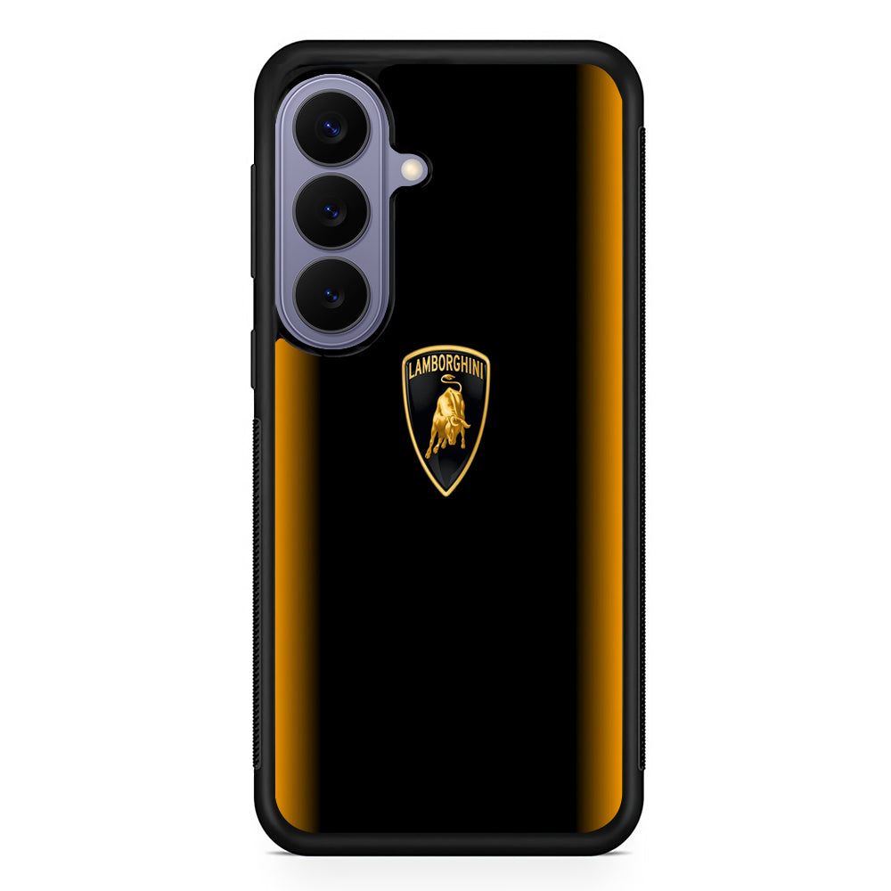 Lamborghini Stripe Gold Samsung Galaxy S26 Case | Slim Protective Rubber Case for Samsung S26