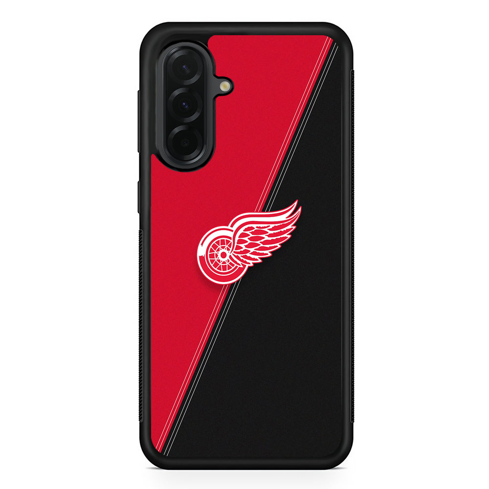 NHL Detroit Red Wings Logo Samsung Galaxy A36 Case | Protective Rubber Cover