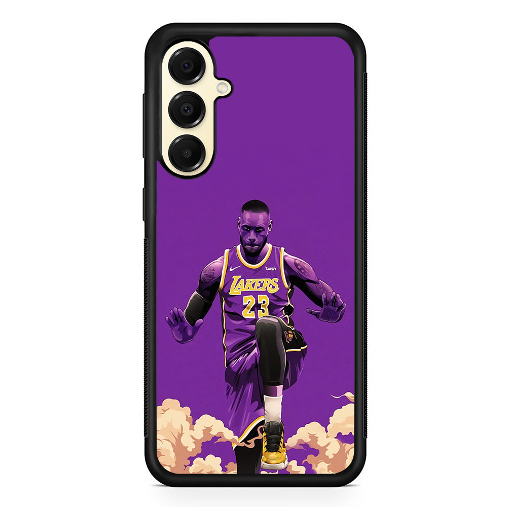 Lebron James Purple Background Samsung Galaxy A16 Case | Slim Rubber Samsung Galaxy A16 Case