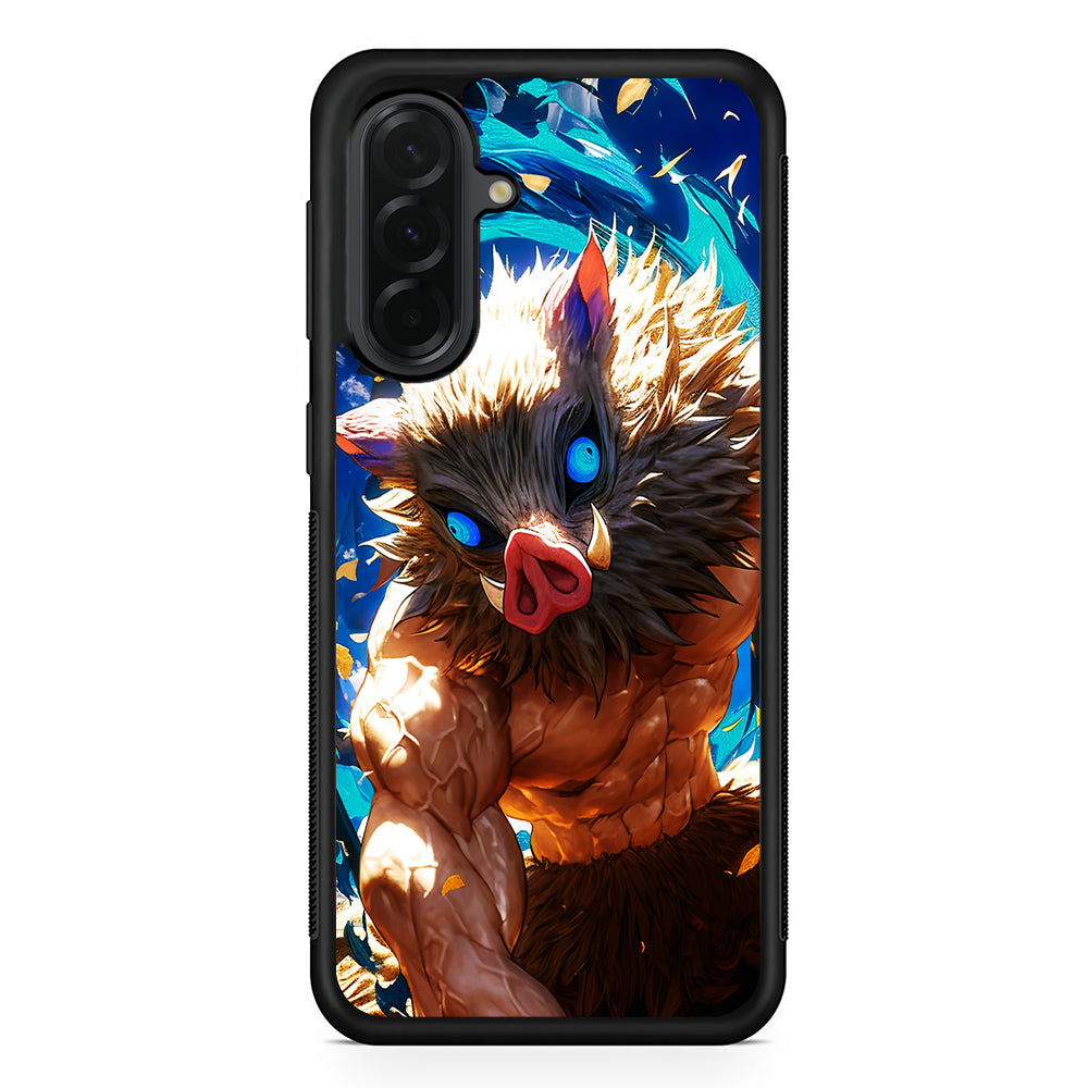 Demon Slayer Inosuke Wild Boar Mask Samsung Galaxy A36 Case | Protective Rubber Cover