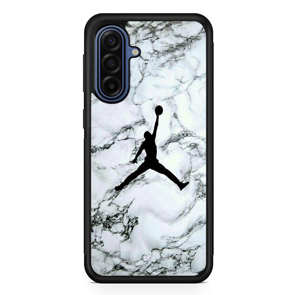 Jordan White Marble Logo Samsung Galaxy A17 Case | Durable Samsung Galaxy A17 Cover
