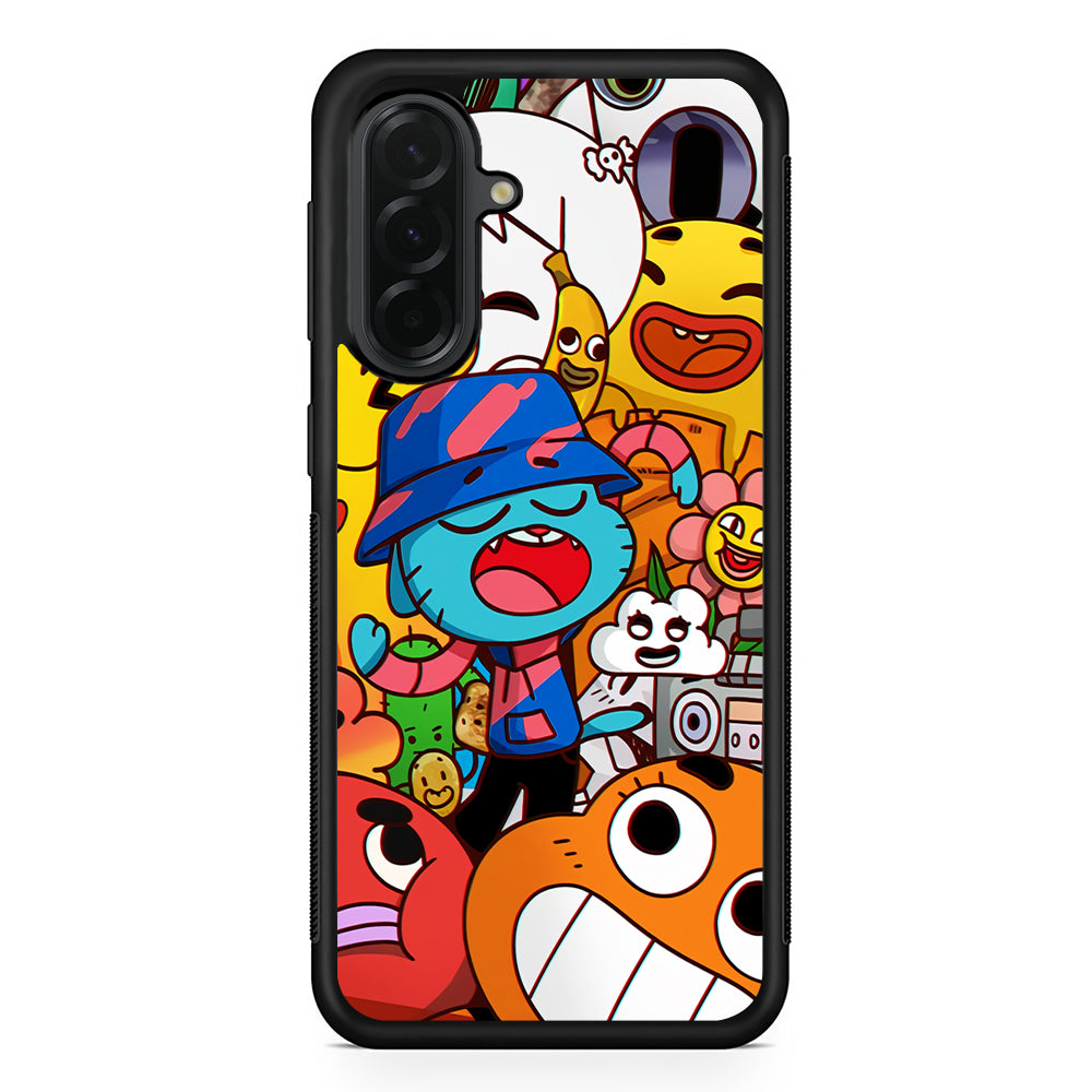 Gumball and Friends Doodle Samsung Galaxy A36 Case | Protective Rubber Cover