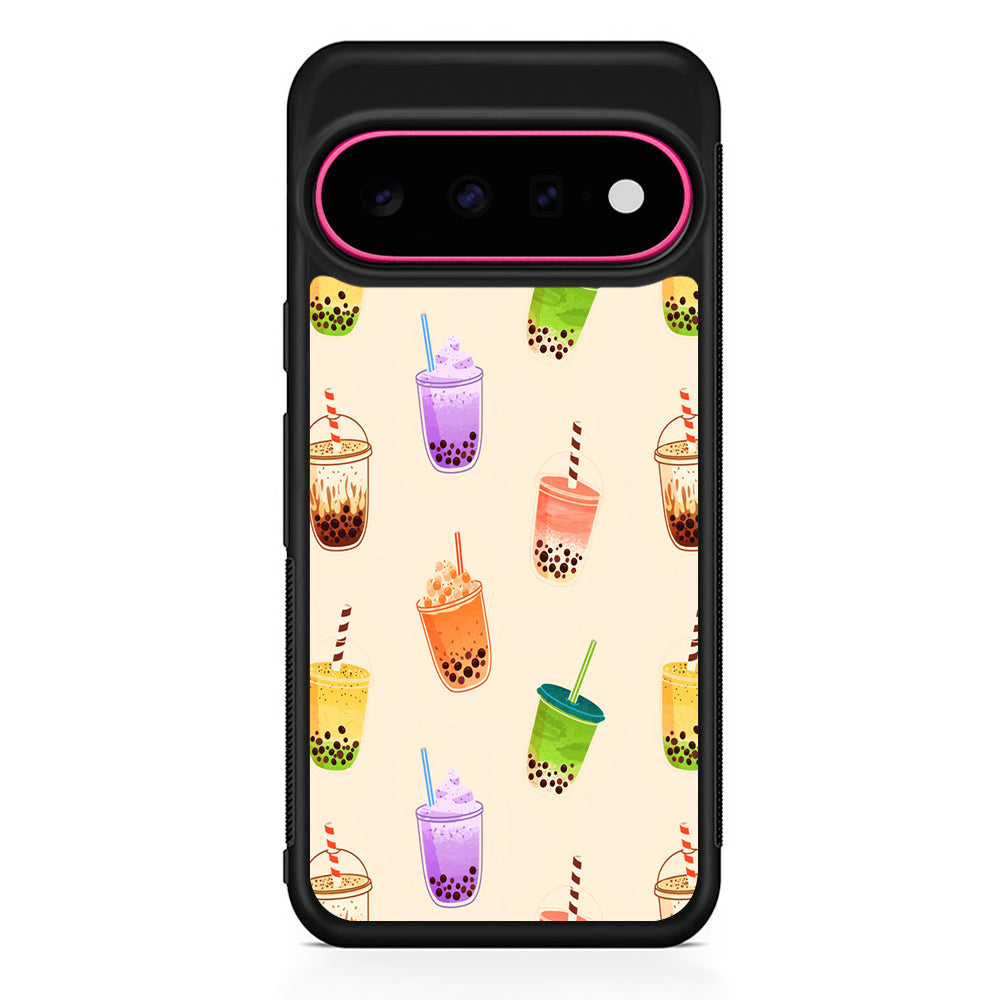 Bubble Tea Cups Colorful Google Pixel 11 Case | Slim Shockproof Cover
