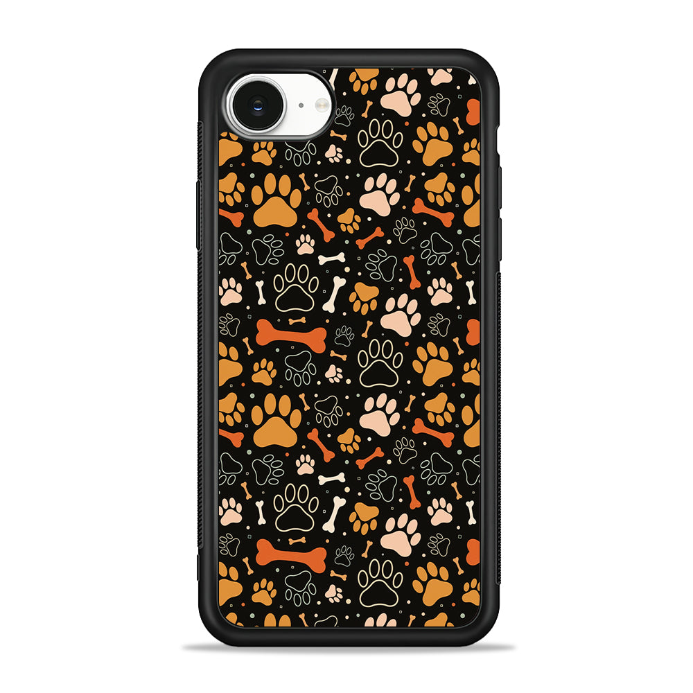 Dog Footprints and Bones iPhone 16e Case | Protective Phone Cover