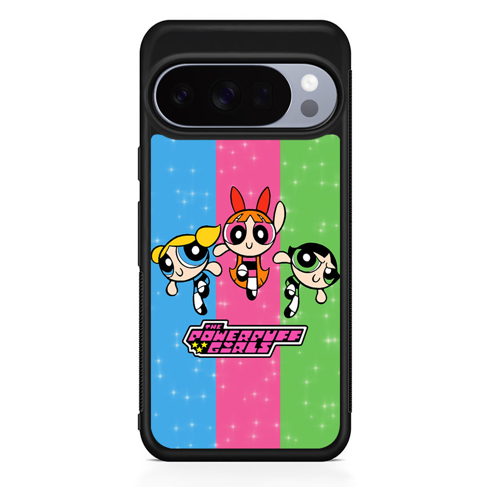 The Powerpuff Girls Character Google Pixel 10 Pro Case | Google Pixel 10 Rubber Protective Case