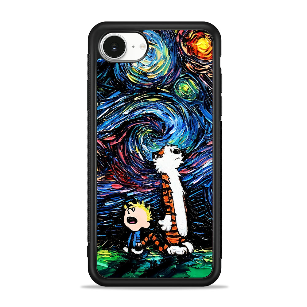 Calvin and Hobbes Starry Night iPhone 16e Case | Protective Phone Cover
