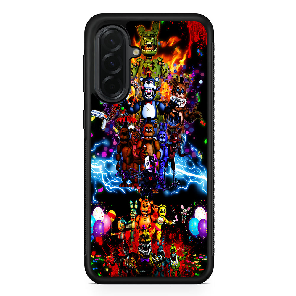 Five Nights at Freddy's Party Samsung Galaxy A36 Case | Protective Rubber Cover