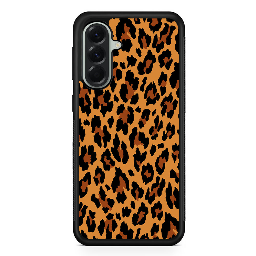 Brown Leopard Skin Pattern Samsung Galaxy A56 Case | Samsung Galaxy A56 Protective Rubber Case