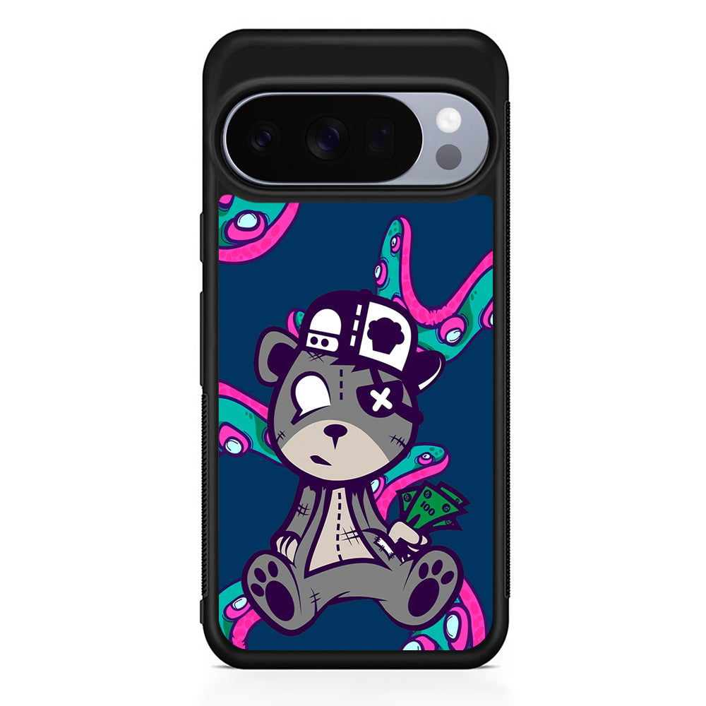Gangsta Bear Need The Money Google Pixel 10 Pro Case | Google Pixel 10 Rubber Protective Case