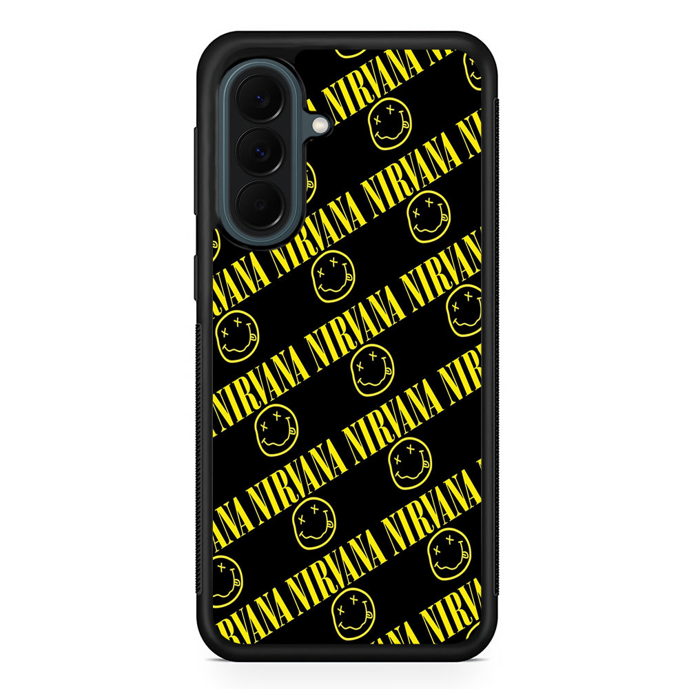 Nirvana Smiley Face Samsung Galaxy A37 Case | Samsung Galaxy A37 Rubber Phone Case