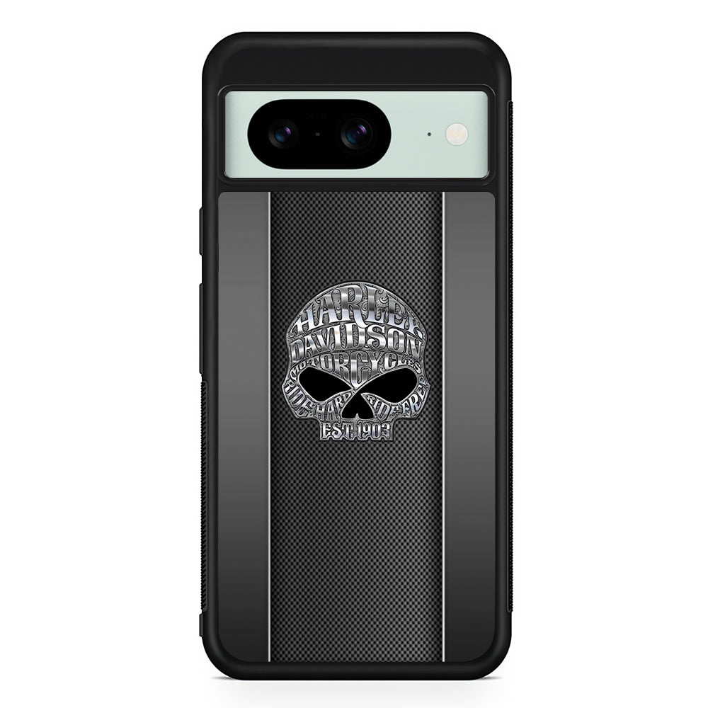 Harley Davidson Old Skull Google Pixel 8 Case | Slim Rubber Case for Google Pixel 8