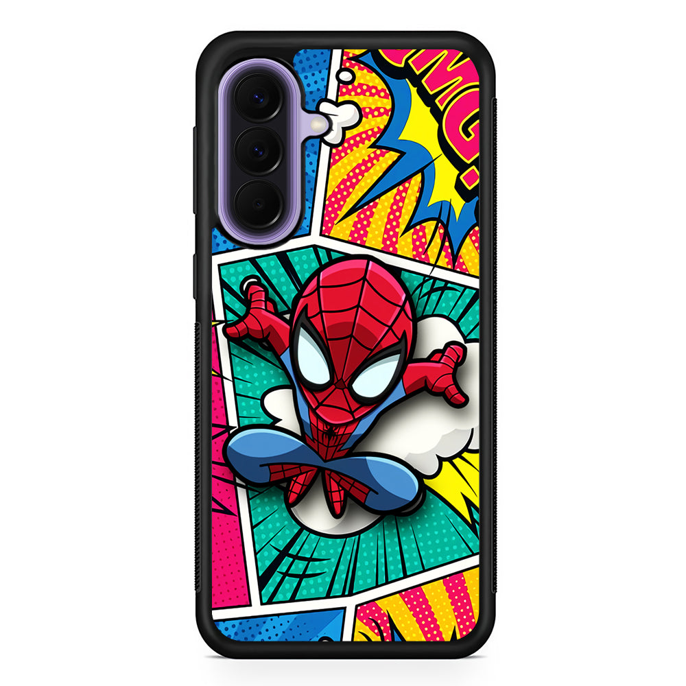 Spiderman Comic Poof Samsung Galaxy A57 Case | Slim Samsung Galaxy A57 Rubber Case