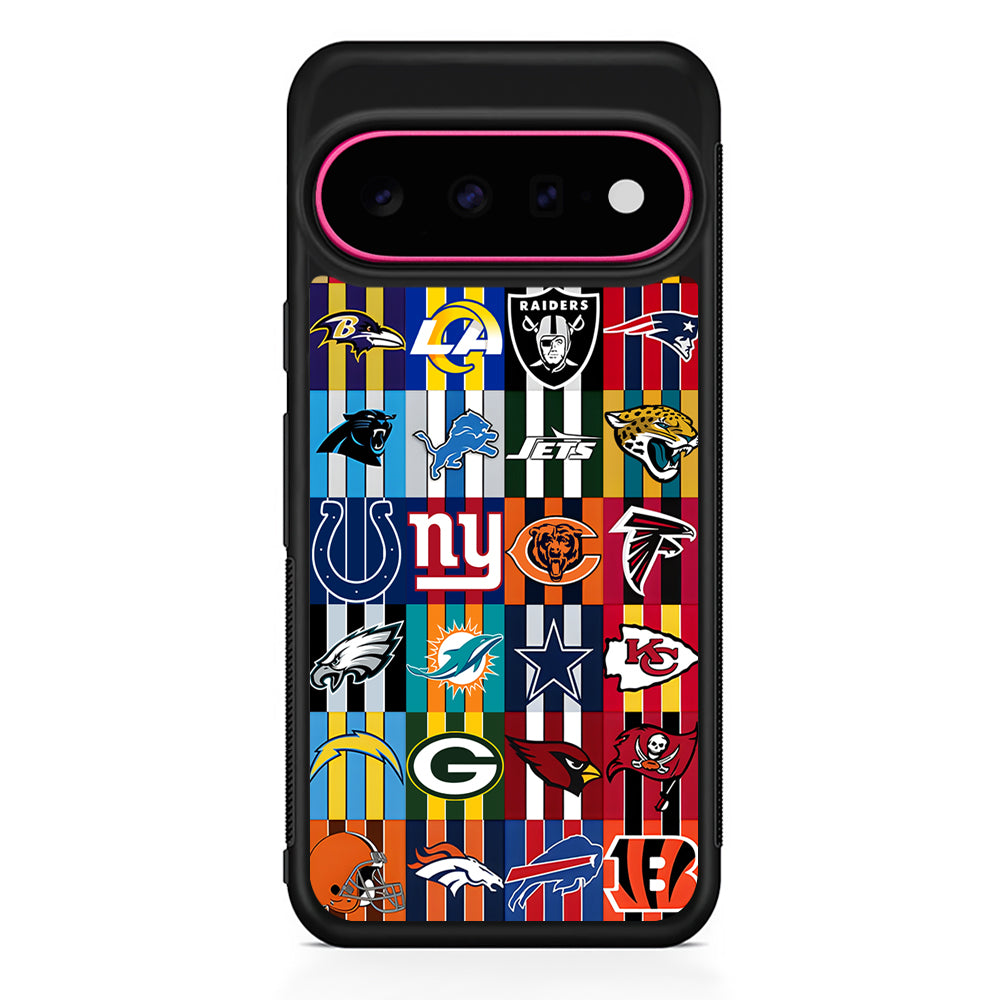All NFL Football Logo Google Pixel 11 Case | Slim Shockproof Cover