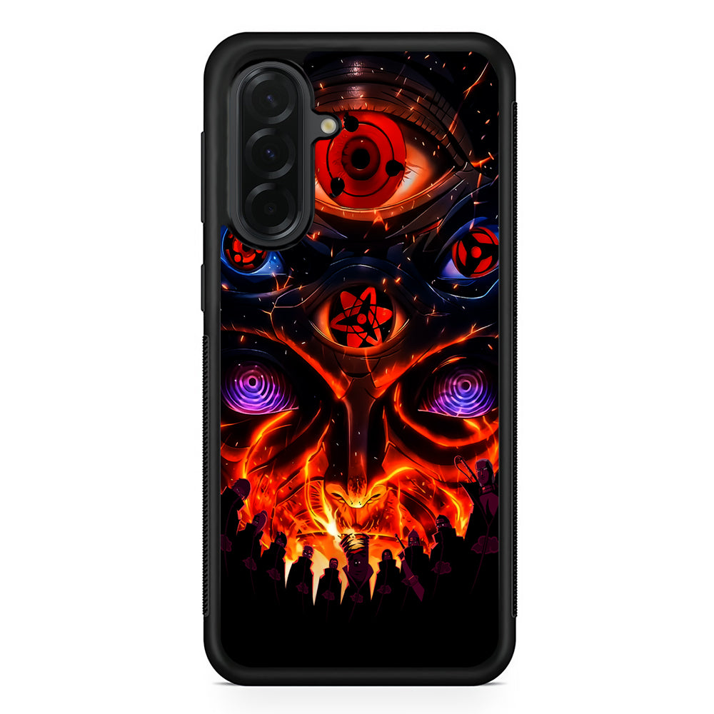 Naruto Akatsuki Clan Eyes Samsung Galaxy A36 Case | Protective Rubber Cover