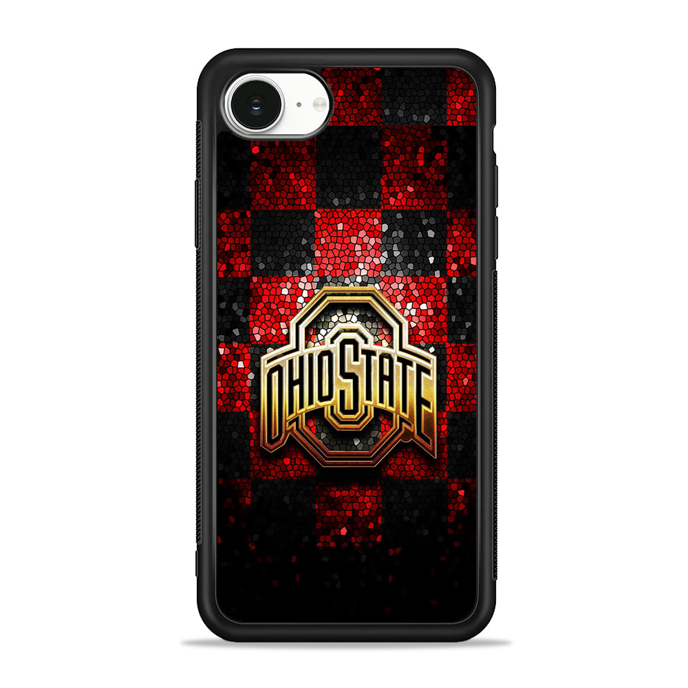 Ohio State Red Black Glitter iPhone 16e Case | Protective Phone Cover