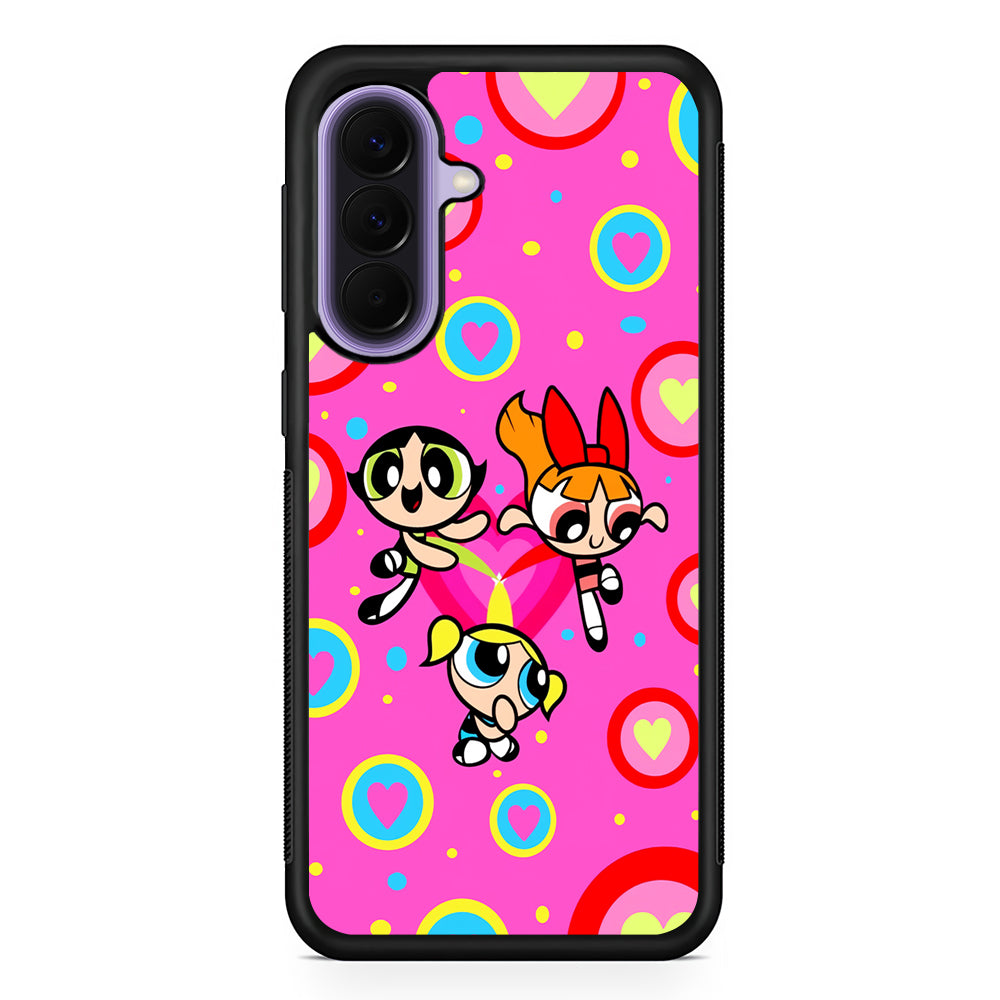 The Powerpuff Girls Love Pattern Samsung Galaxy A57 Case | Slim Samsung Galaxy A57 Rubber Case