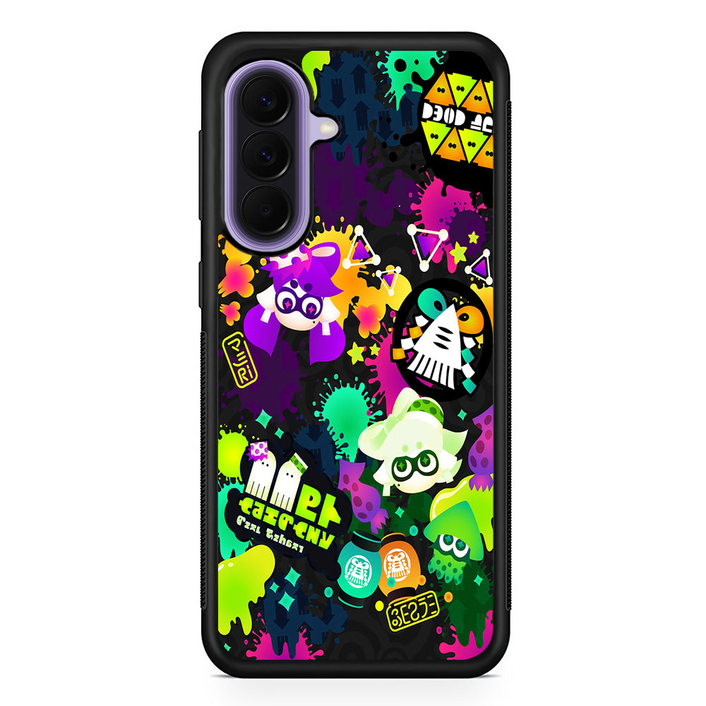 Splatoon Squid Graffiti Samsung Galaxy A57 Case | Slim Samsung Galaxy A57 Rubber Case