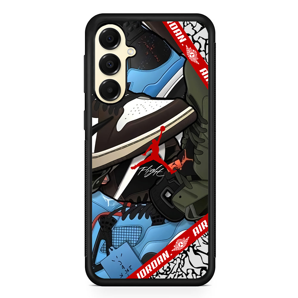 Air Jordan Flight Attention Samsung Galaxy A16 Case | Slim Rubber Case for Samsung Galaxy A16