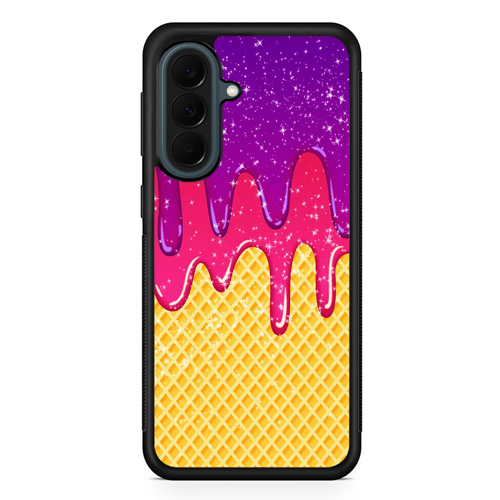 Melted Ice Cream and A Waffle Samsung Galaxy A37 Case | Samsung Galaxy A37 Rubber Phone Case