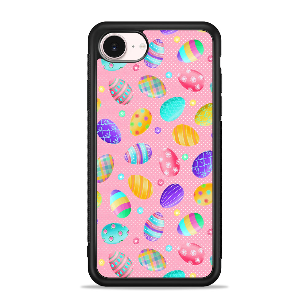 Cute Easter Pastel Eggs iPhone 17e Case - Silicone Case