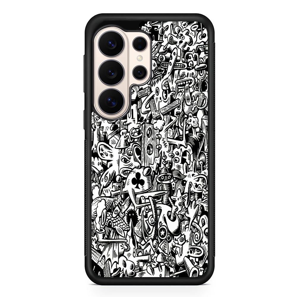 Graffiti Doodle Monokrom Samsung Galaxy S26 Ultra Case | Slim Protective Case for Samsung Galaxy S26 Ultra