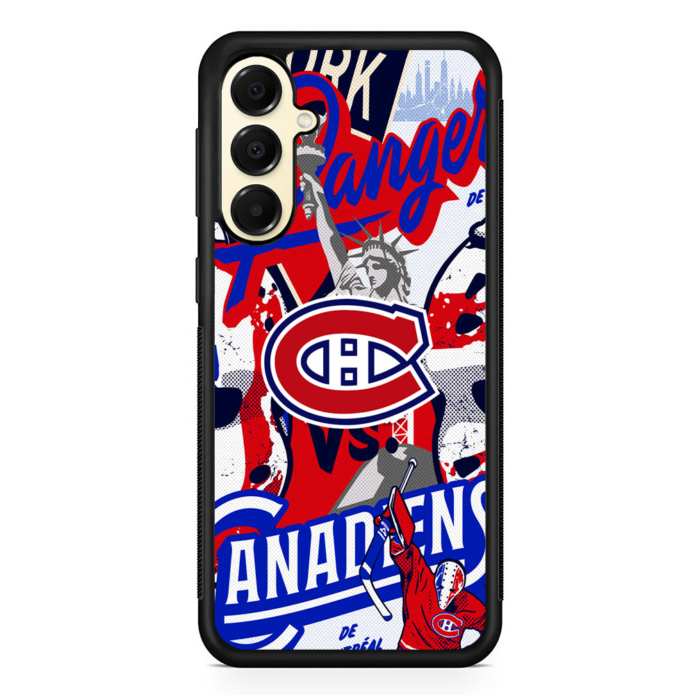 NHL Montreal Canadiens Rangers Samsung Galaxy A16 Case | Slim Rubber Samsung Galaxy A16 Case