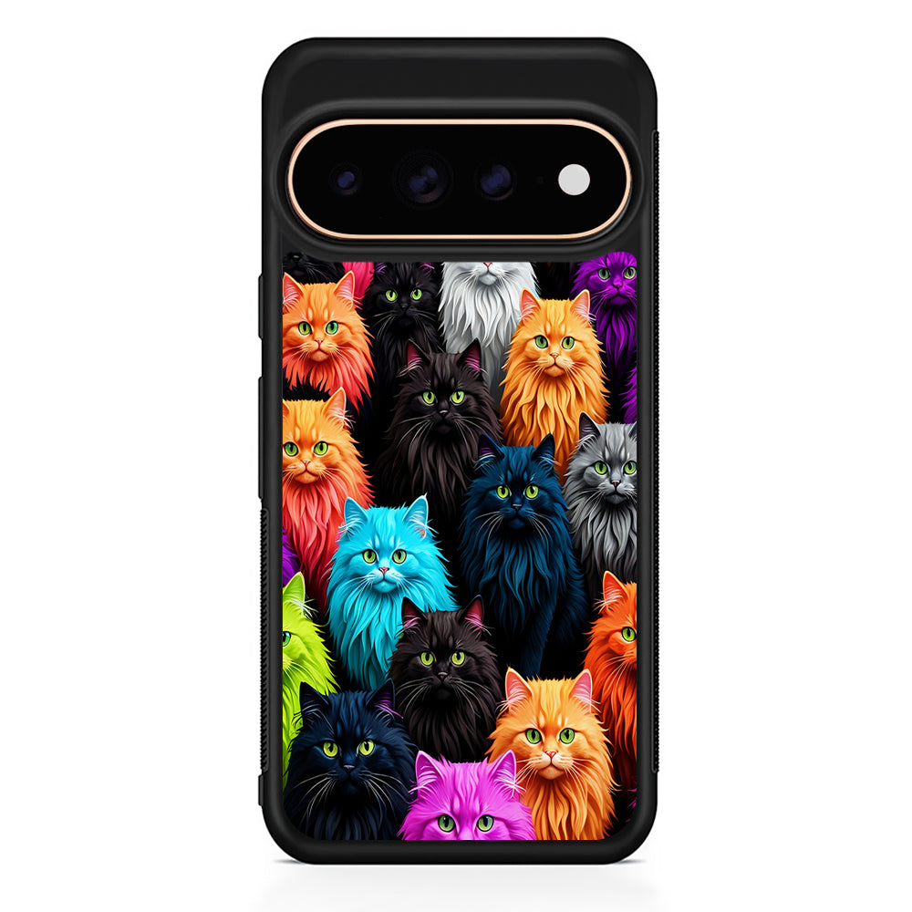 A Group of Colorful Cats Google Pixel 11 Pro Case - Stylish Protective Phone Case