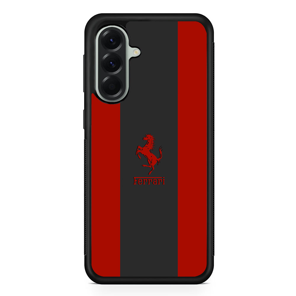Ferrari Silhouette of Signature Samsung Galaxy A56 Case | Samsung Galaxy A56 Rubber Protective Case