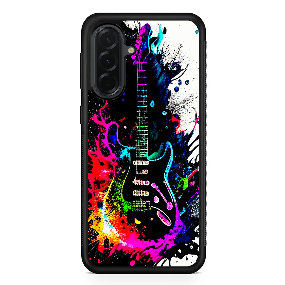 Guitar Art Explosion Samsung Galaxy A36 Case | Protective Rubber Cover