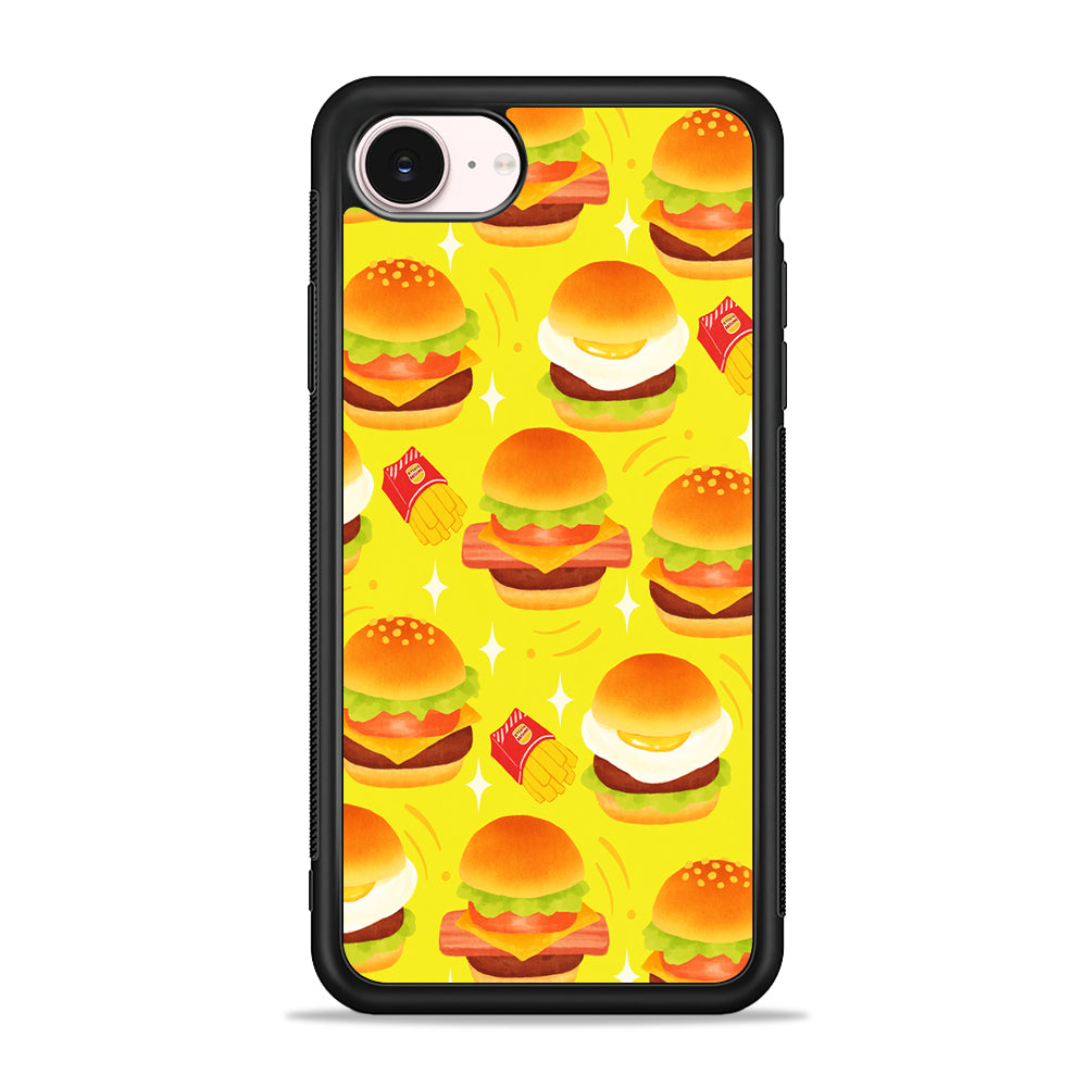 Fast Food Snack Burger iPhone 17e Case - Silicone Case