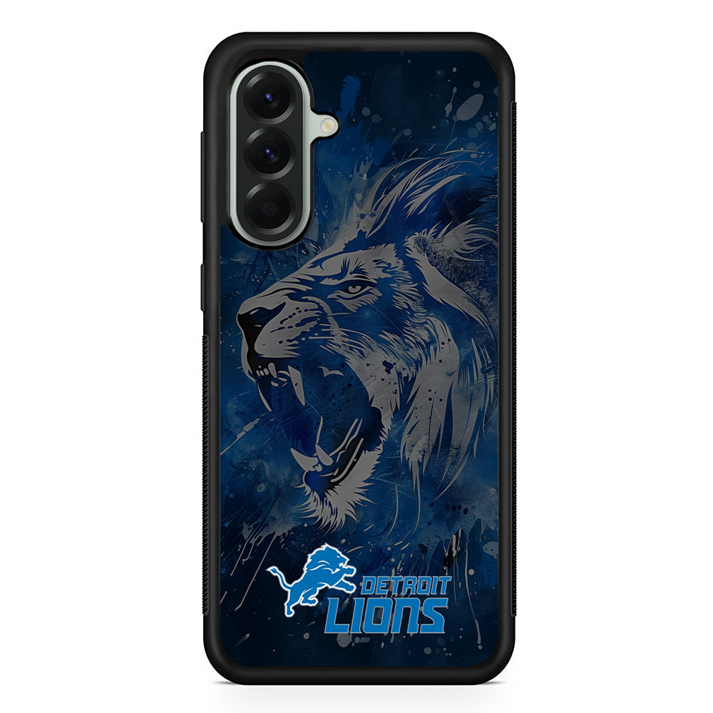 NFL Detroit Lions Roar Samsung Galaxy A56 Case | Samsung Galaxy A56 Protective Rubber Case