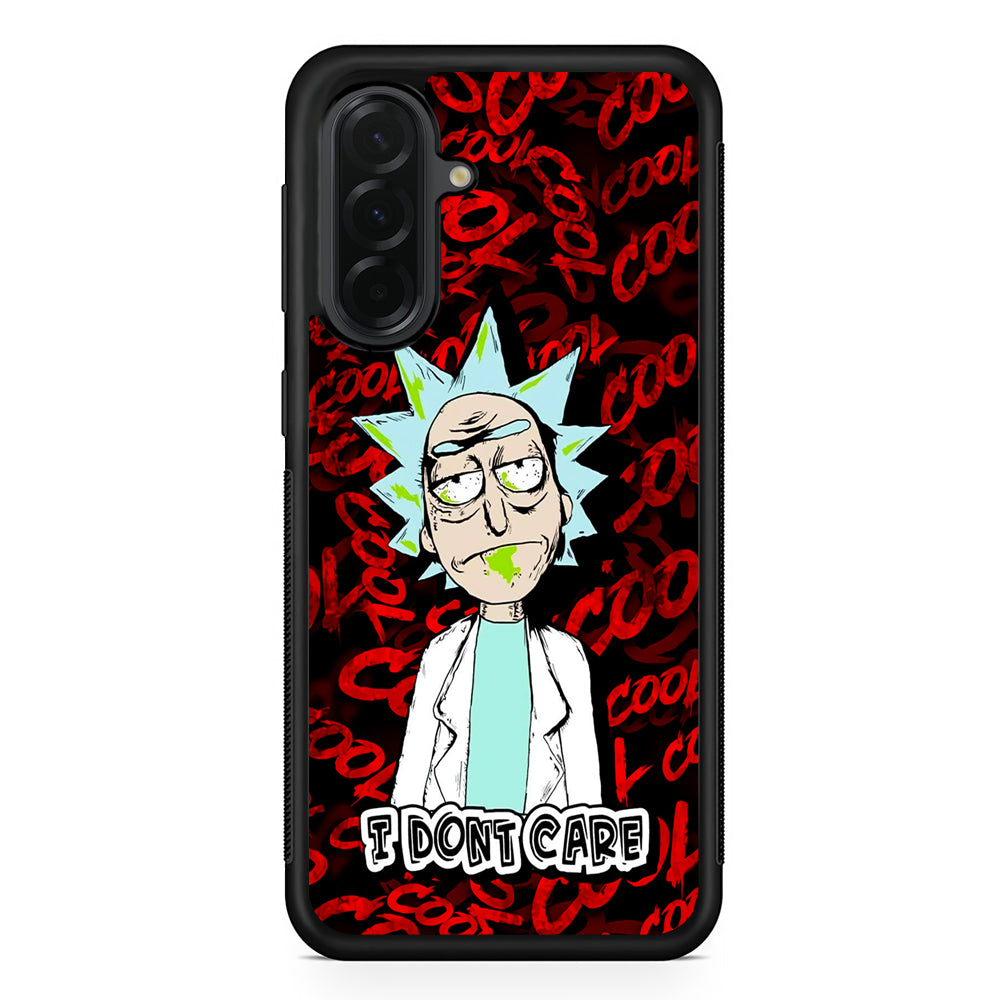 Dr Rick I Don't Care Samsung Galaxy A36 Case | Protective Rubber Cover