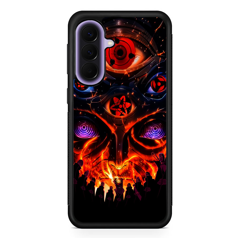 Naruto Akatsuki Clan Eyes Samsung Galaxy A57 Case | Slim Samsung Galaxy A57 Rubber Case