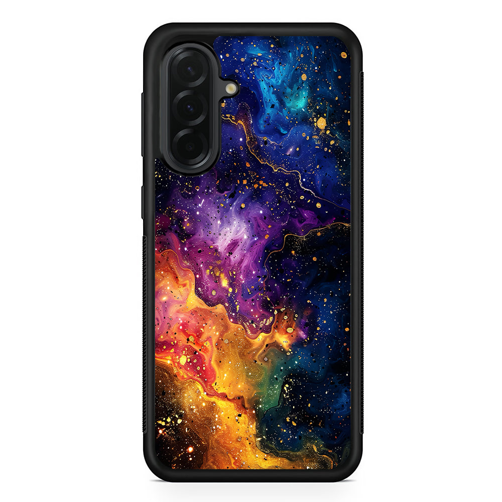 Sparkling Vibrant Abstract Fluid Samsung Galaxy A36 Case | Protective Rubber Cover