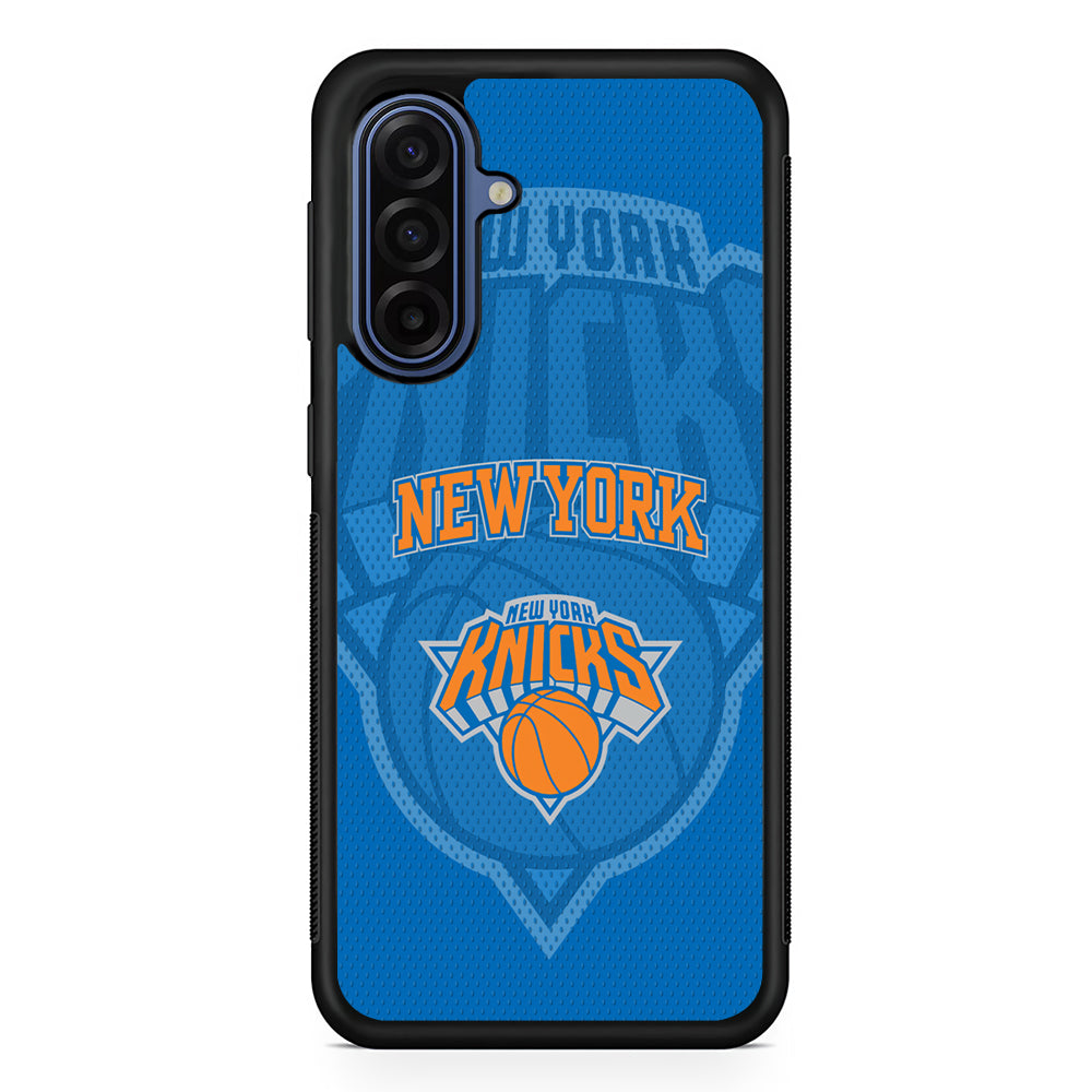 NBA New York Knicks Blue Patern Samsung Galaxy A17 Case | Slim Protective Phone Cover