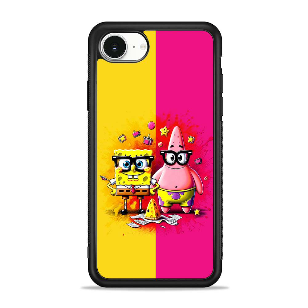 Spongebob and Patrick Yellow Pink iPhone 16e Case | Protective Phone Cover