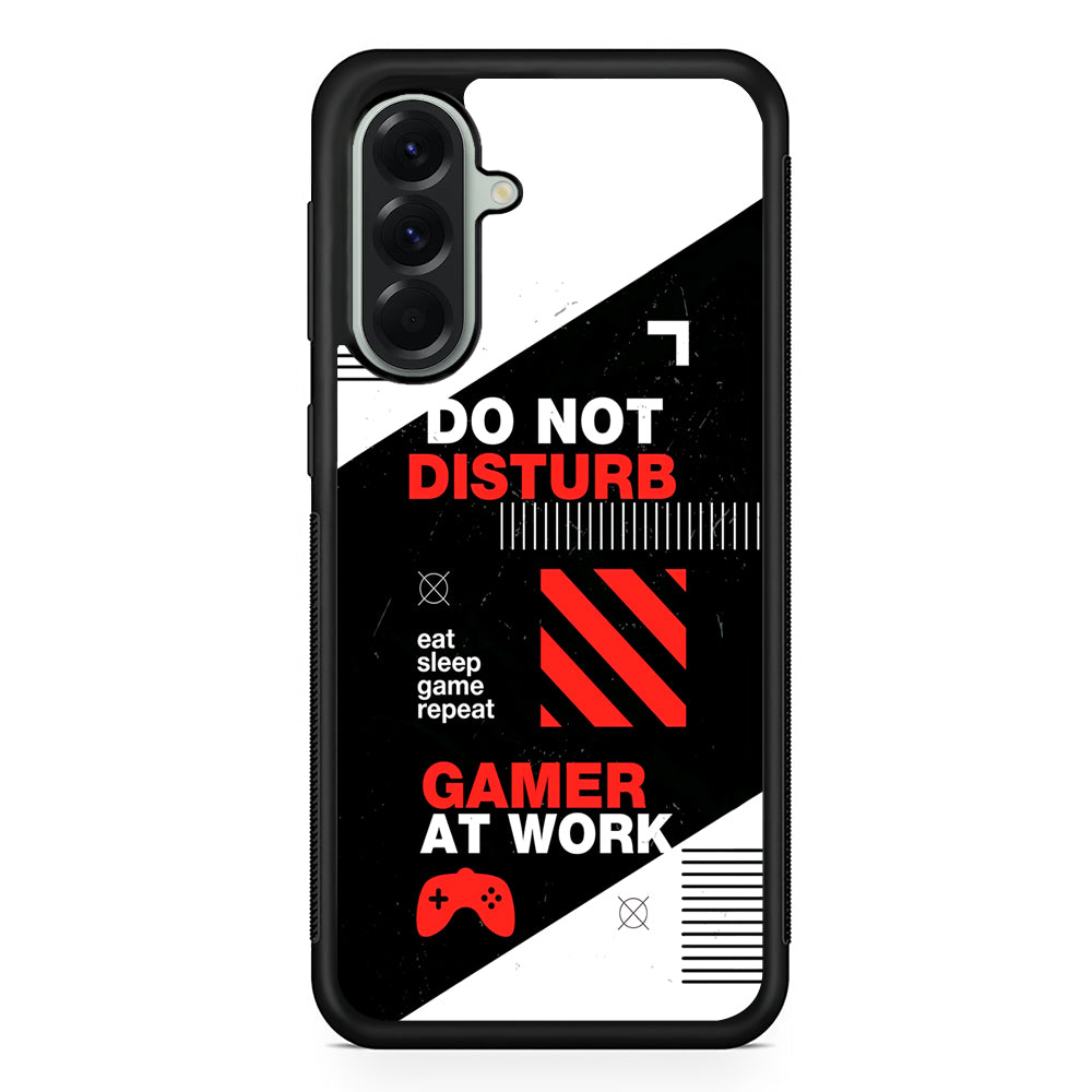 Caution and Do Not Disturb Samsung Galaxy A56 Case | Samsung Galaxy A56 Protective Rubber Case