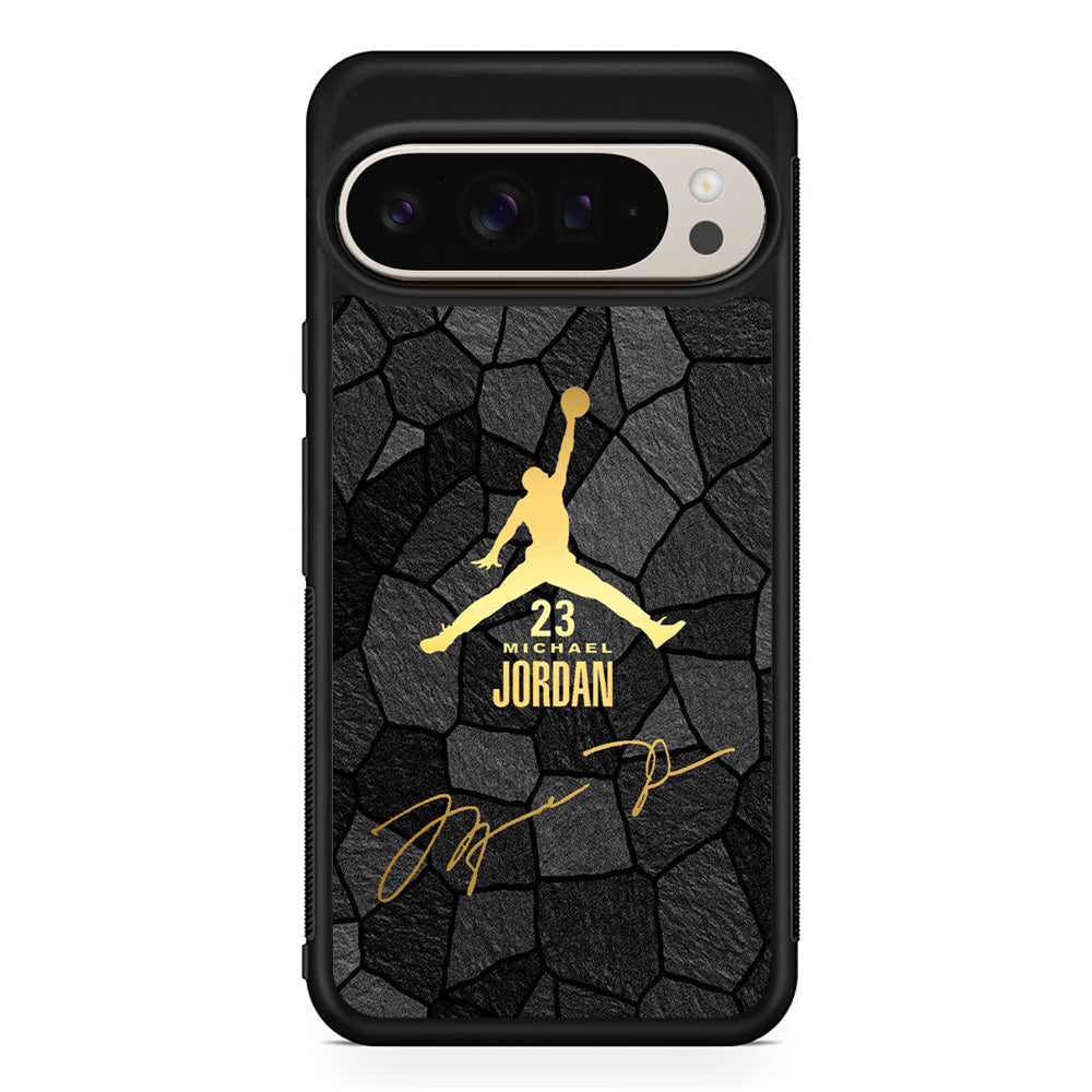 Air Jordan Golden Silhouette Google Pixel 9 Pro Case | Slim Protective Cover